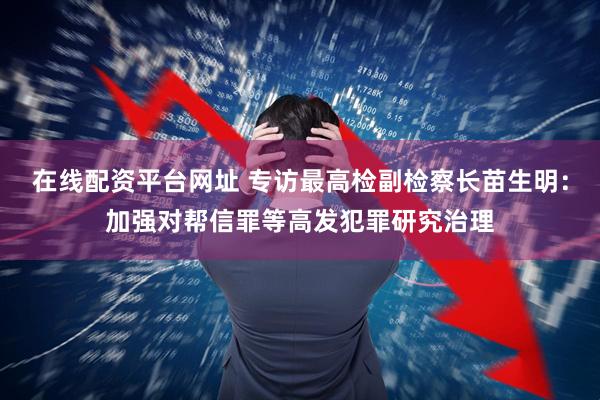 在线配资平台网址 专访最高检副检察长苗生明:加强对帮信罪等高发犯罪研究治理
